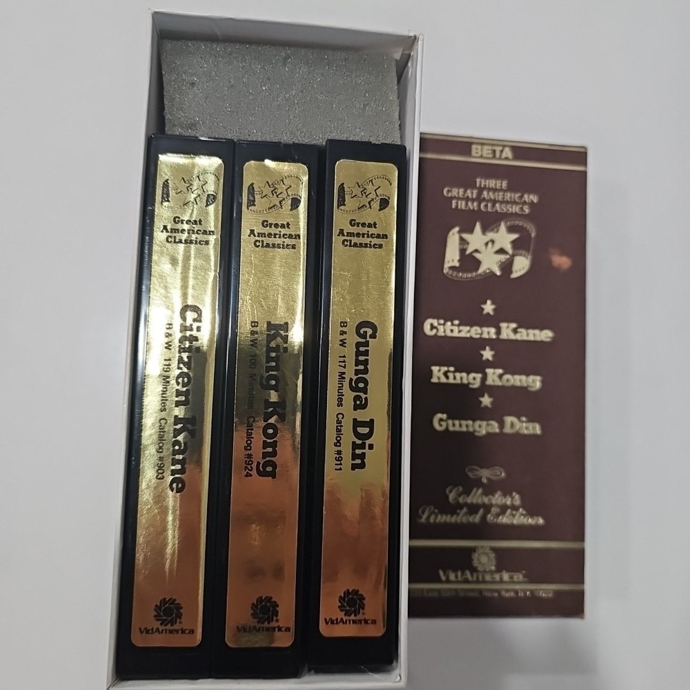 Three Great American Classics: Citizen Kane-King Kong-Gunga Din Betamax Tape - Picture 2 of 3